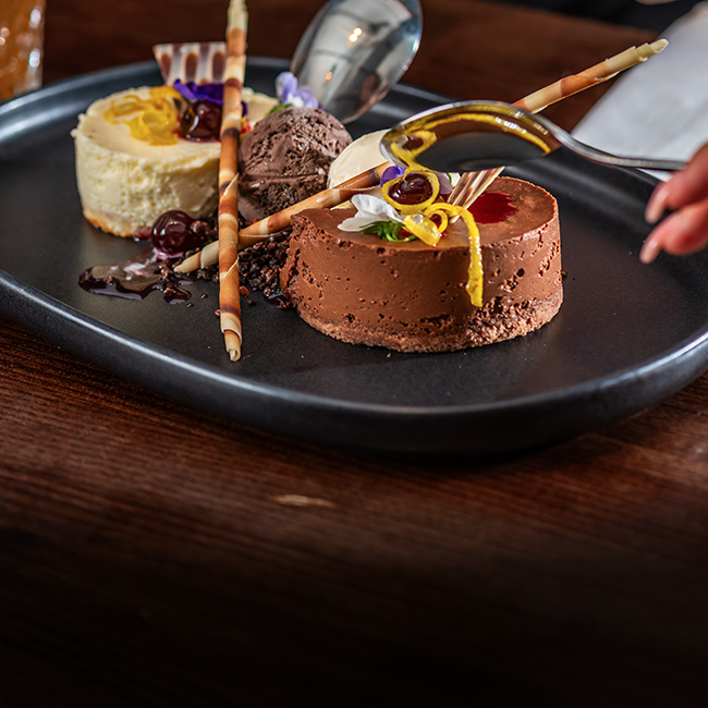 Dessert menu at The Old Cottage